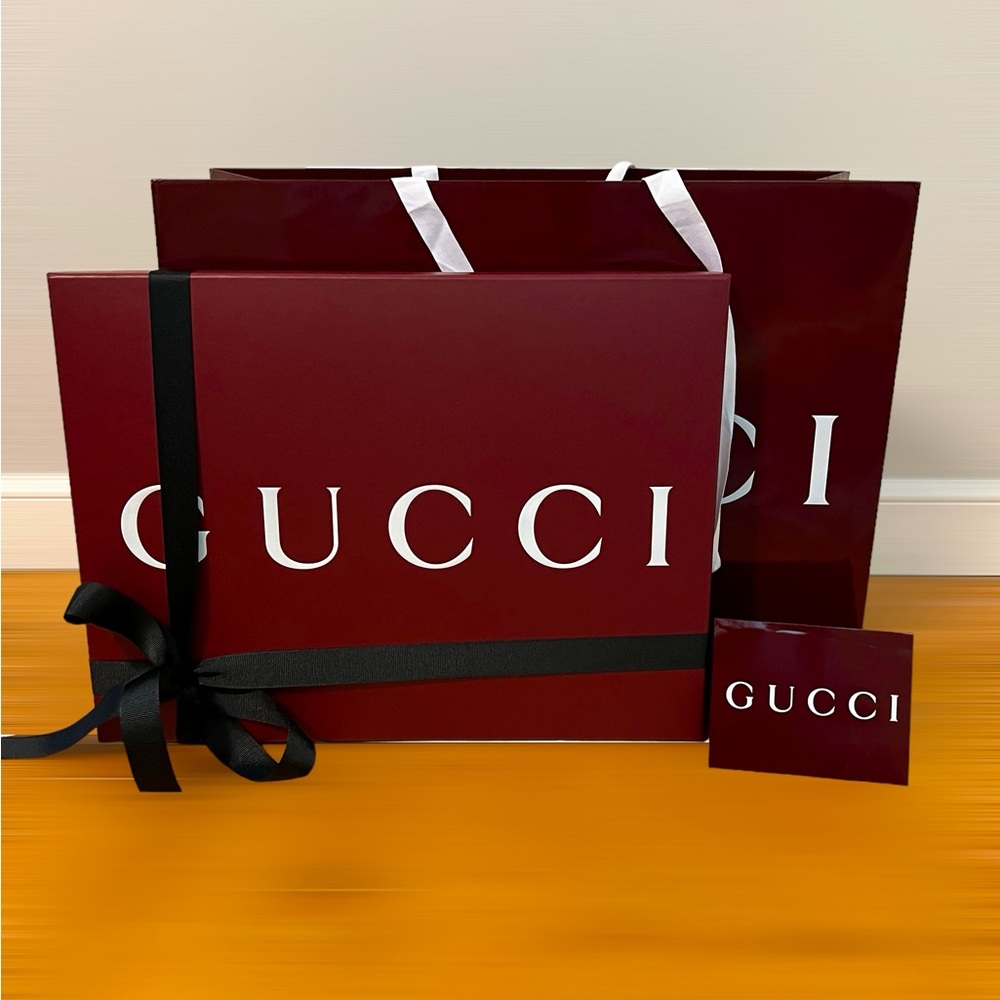 Bundle Gucci Recyclable Shopping Bag/Gift Box/Ribbon/Card/Tissue Paper